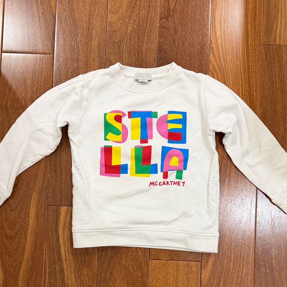 Stella McCartney Kids Cream Sweatshirt with Colorful Graphic
